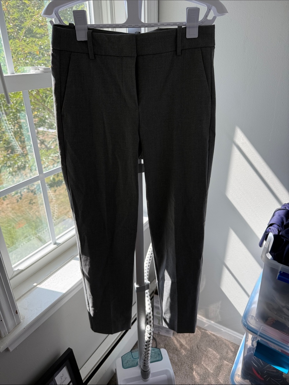 J. Crew Factory Men's Dark Gray Dress Pants - Flat Front